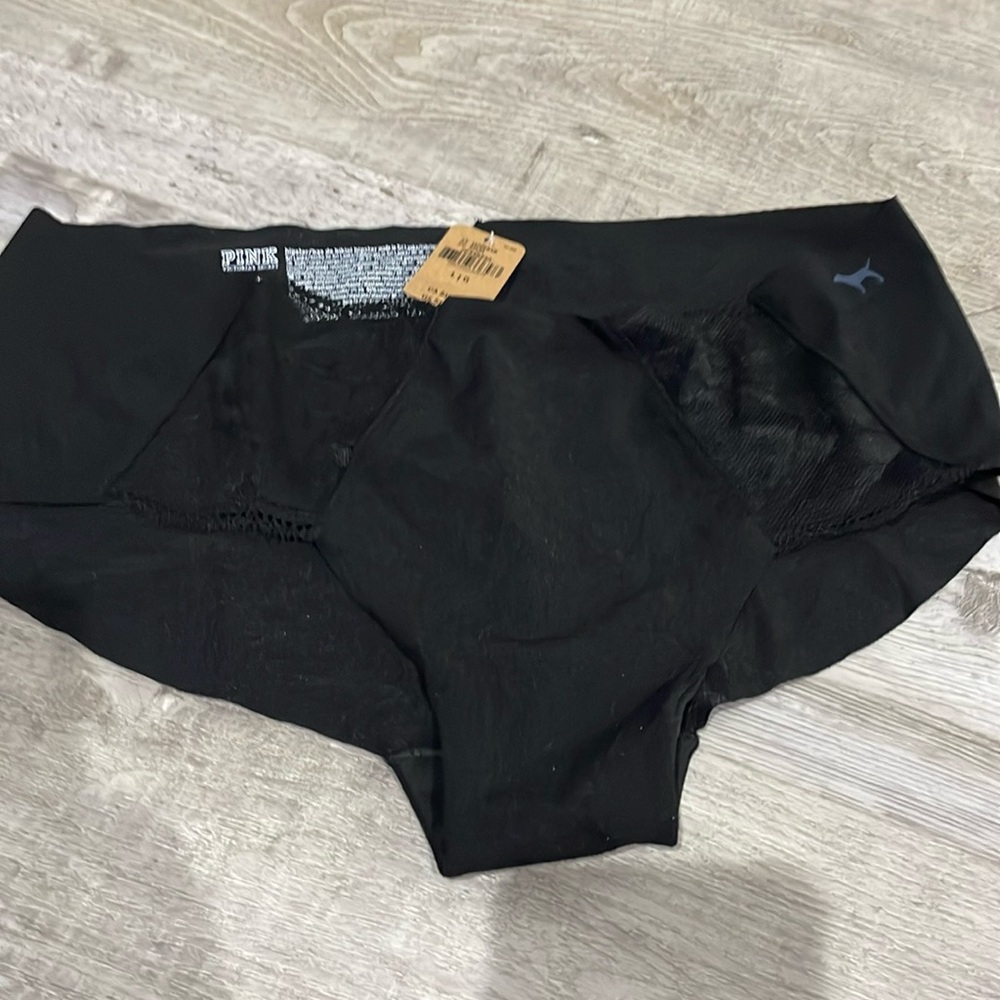 Black floral lace underwear